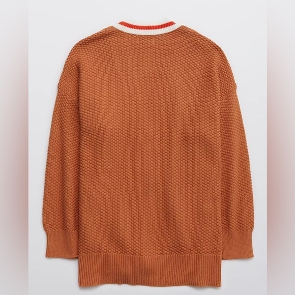 NWOT Aerie Varsity Cardigan Brown medium - Picture 7 of 14